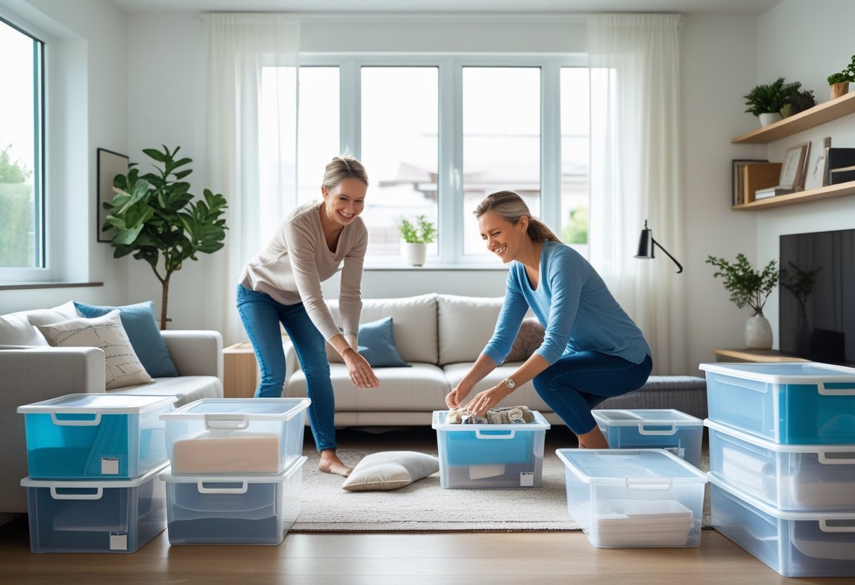 Sådan organiserer du din stue med praktiske plastikkasser til opbevaring