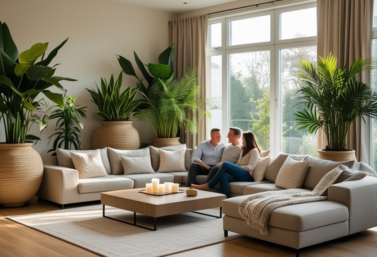 Sådan skaber du en hyggelig stue med store krukker og U sofaer